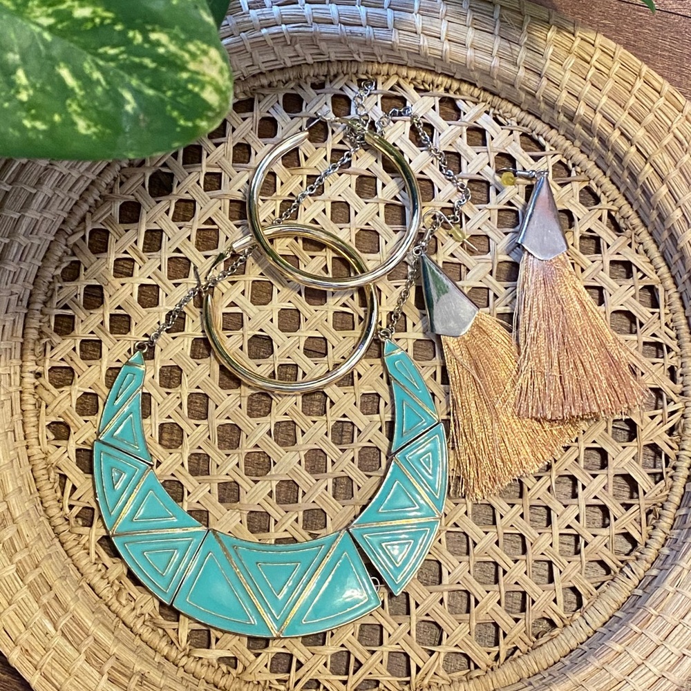 BOHO Jewelry Bundle | 2 Sets Earrings 1 Necklace
